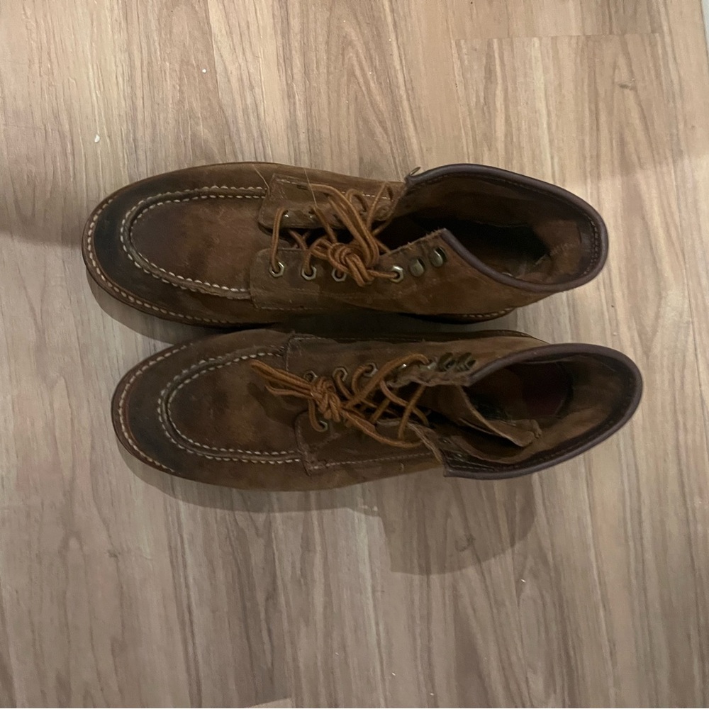 Frye Dakota Men's Lace-Up Suede Leather Boots - Tan - Picture 2 of 5